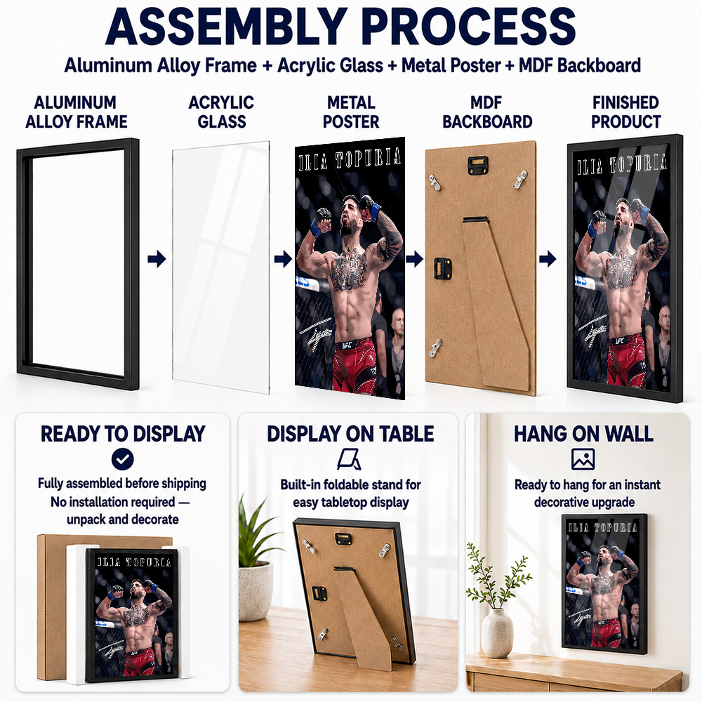 Ilia Topuria Çerçeveli Metal P - Home Gym Room incelemesi ve fiyatı